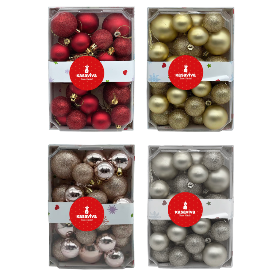 KUGLA NOVOGODIŠNJA 4-6CM 26/1 BOX MAT/SHINE/GLITTER