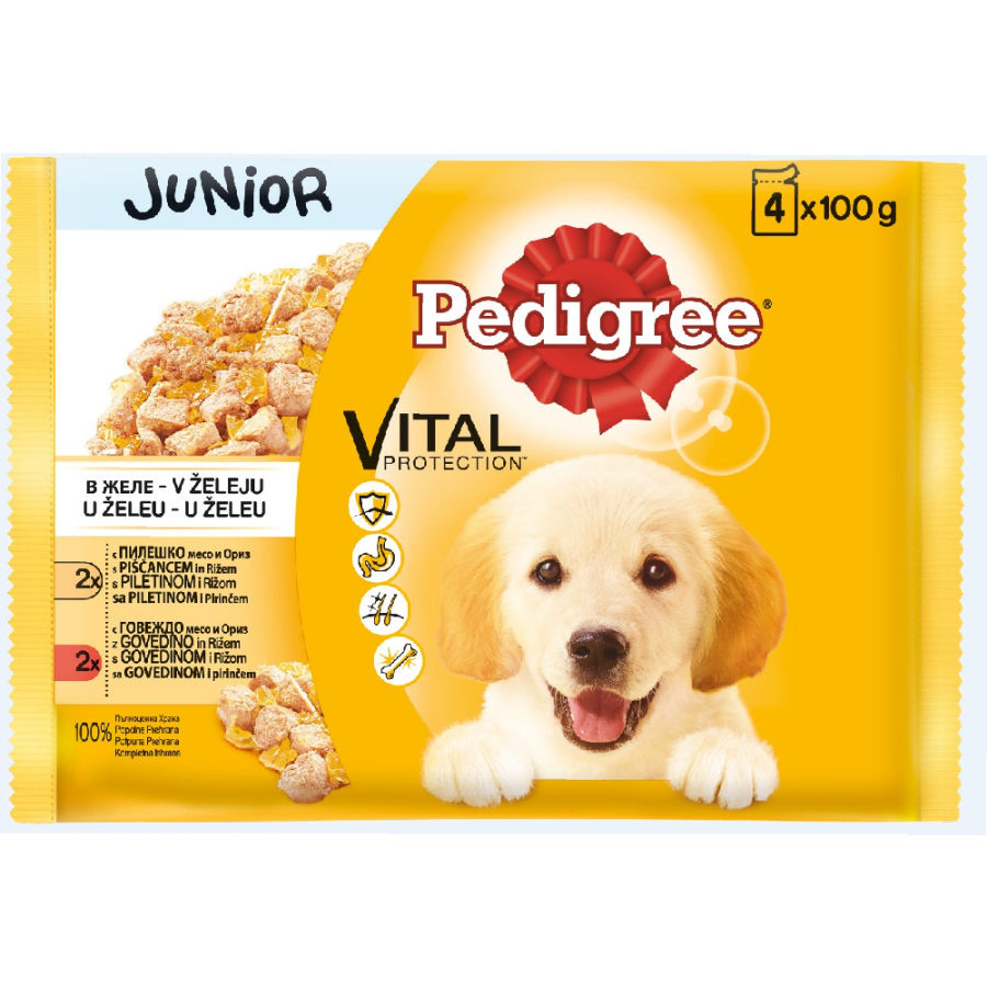 HRANA ZA PSE 4X100G PEDIGREE JUNIOR VALUE PACK TKY