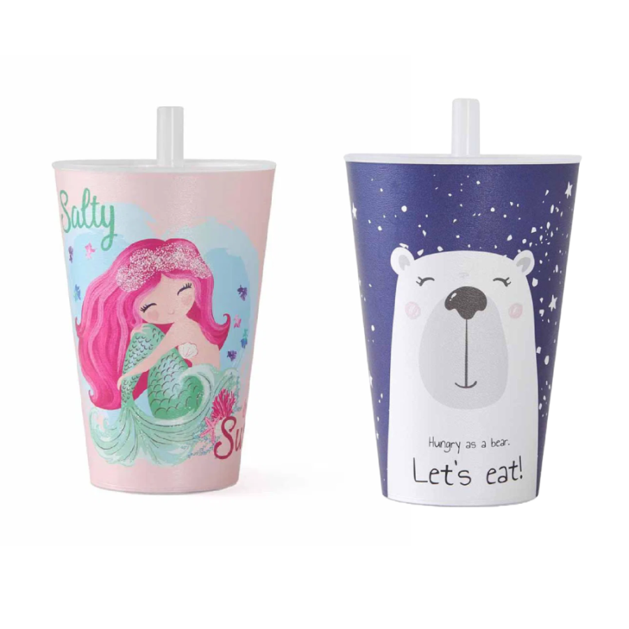 ČAŠA DJEČIJA SA SLAMKOM 0,4L