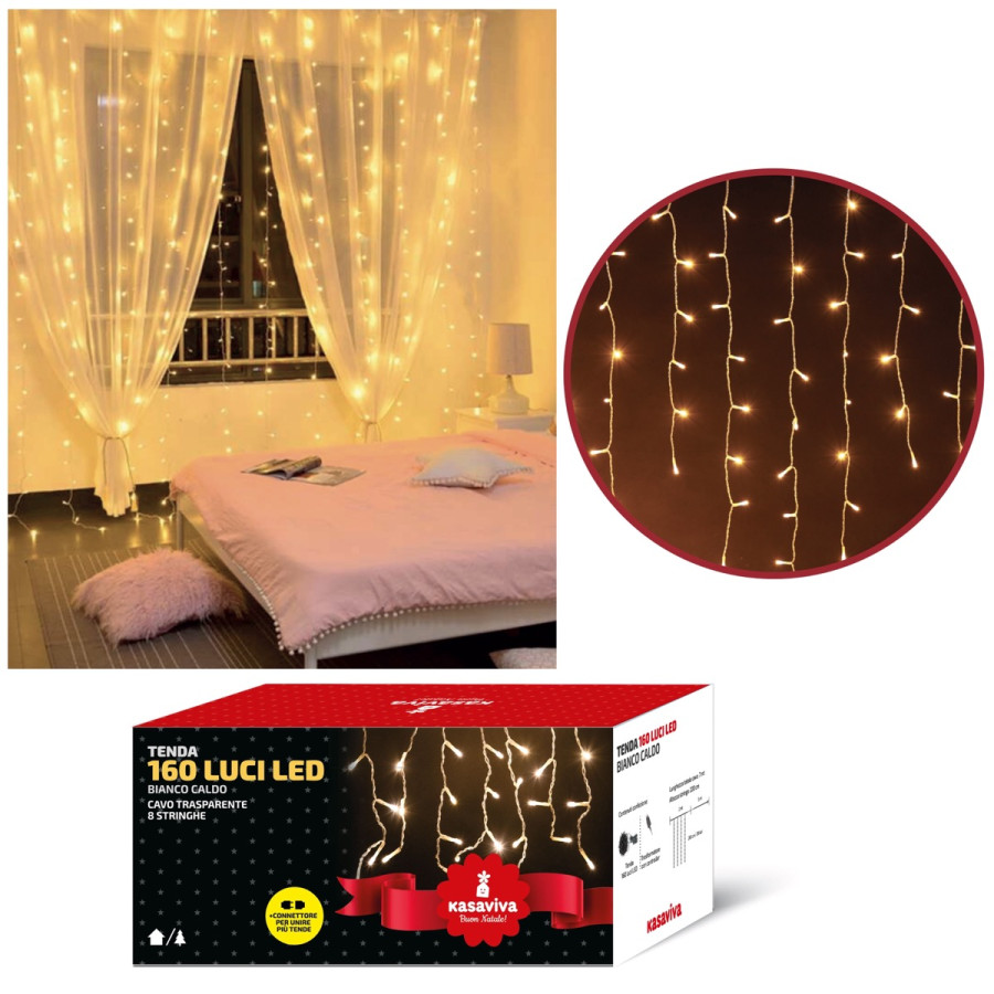 NOVOGODIŠNJE  LAMPICE ZAVJESA 160L