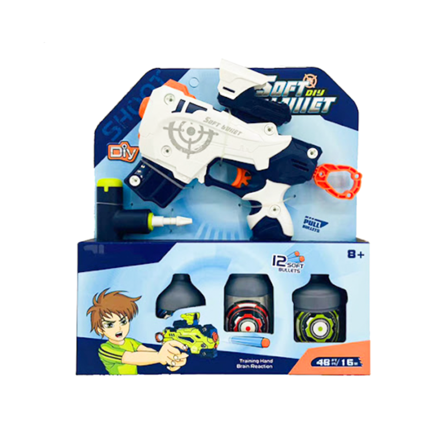 IGRAČKA PIŠTOLJ SA SIMPA MECIMA I METOM