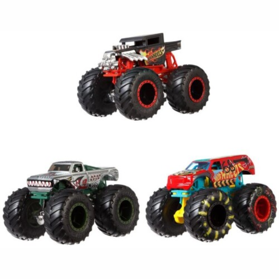 HOT WHEELS DŽIP I AUTO U SETU 1:64 MONSTER TRUCK GRH81