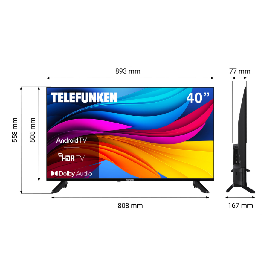 TV LED 40" TELEFUNKEN TFL-40APF1000 FHD ANDROID