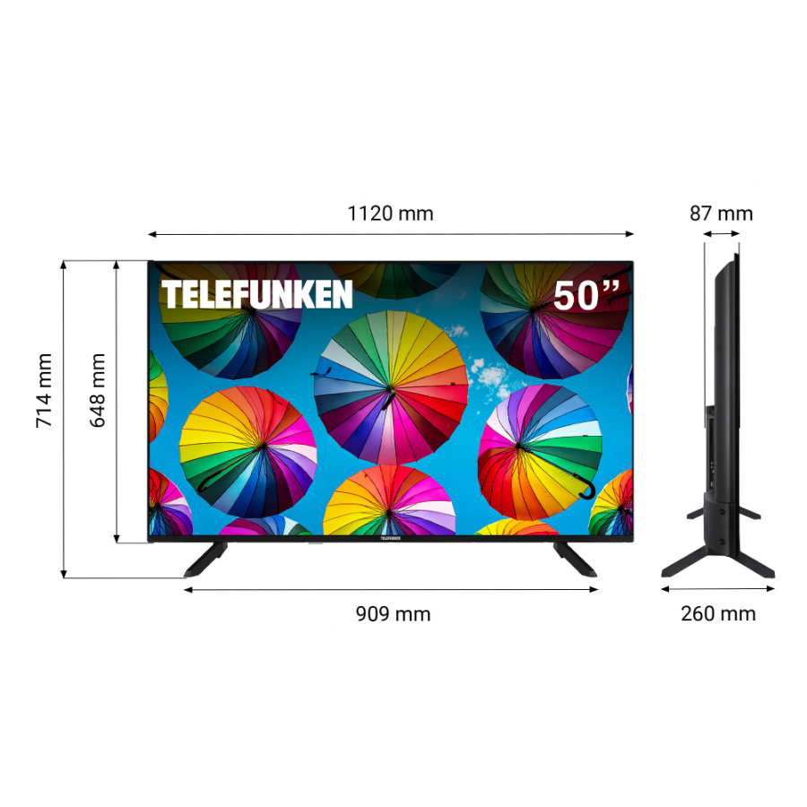 TV LED 50" TELEFUNKEN TFL-50AEU2000 UHD ANDROID