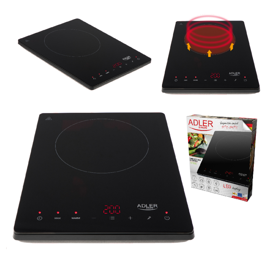 ADLER REŠO S JEDNOM RINGLOM 2000W AD 6513 INDUKCIJSKI STAKLOKERAMIKA