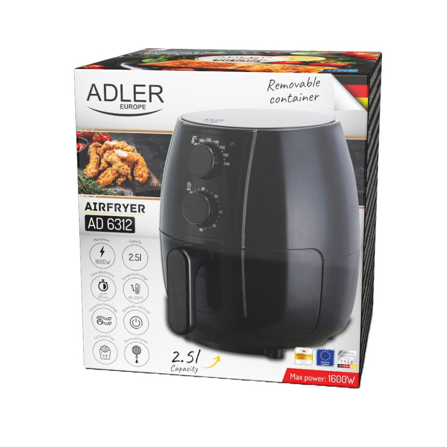 ADLER FRITEZA NA VRUĆI ZRAK 2,5L ADLER AD 6312