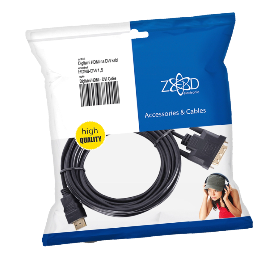KABAL HDMI 1,5M DVI VER. 1,4