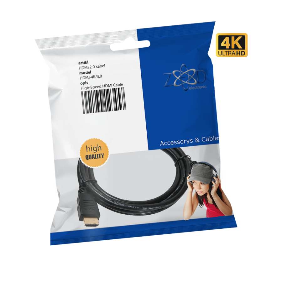 KABAL HDMI 3M ZED HDMI-4K/3,0 4K
