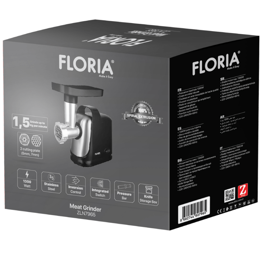 MAŠINA ZA MLJEVENJE MESA 1300W ZILAN ZLN7965 CRNA