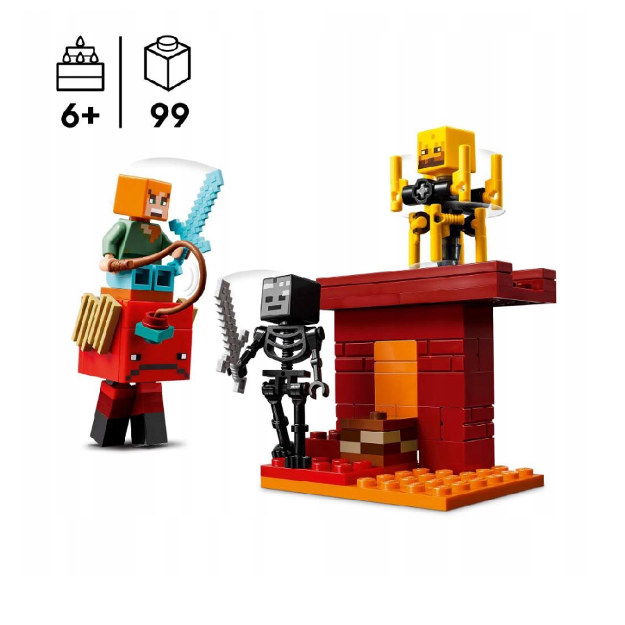 LEGO KOCKE BITKA UZ LAVU NETHERA MINECRAFT 21266