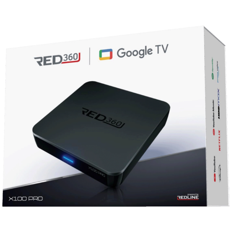 TV BOX GOOGLE TV  REDLINE RED360X100 PRO 4K 2GB/16GB