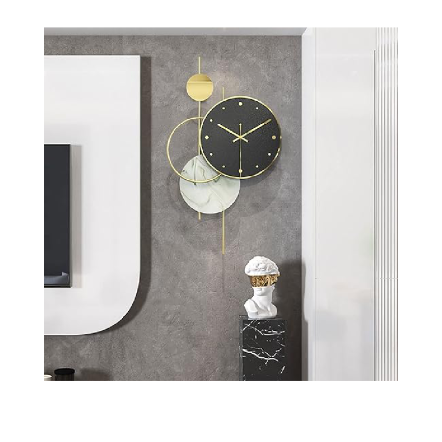 ZIDNI SAT 75X35CM MET. CRN./ZL.