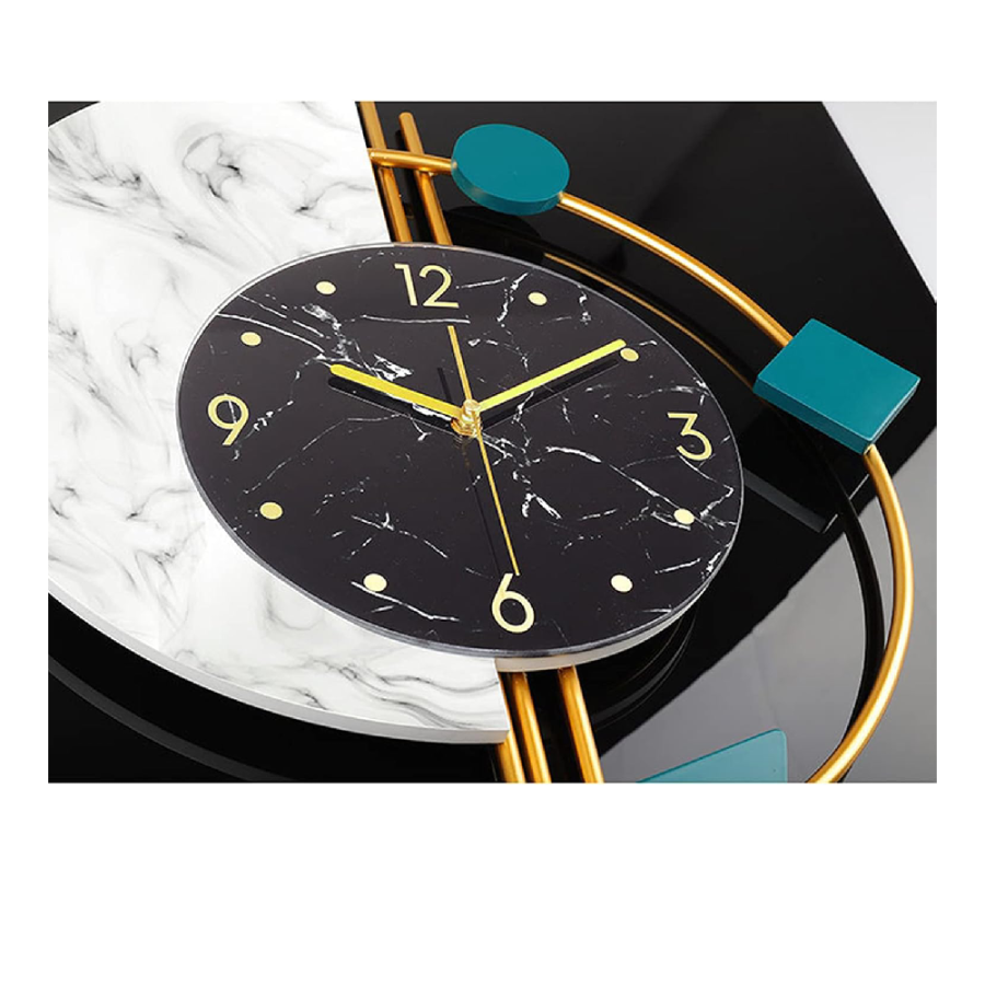 ZIDNI SAT 56X48CM MET. CRNI