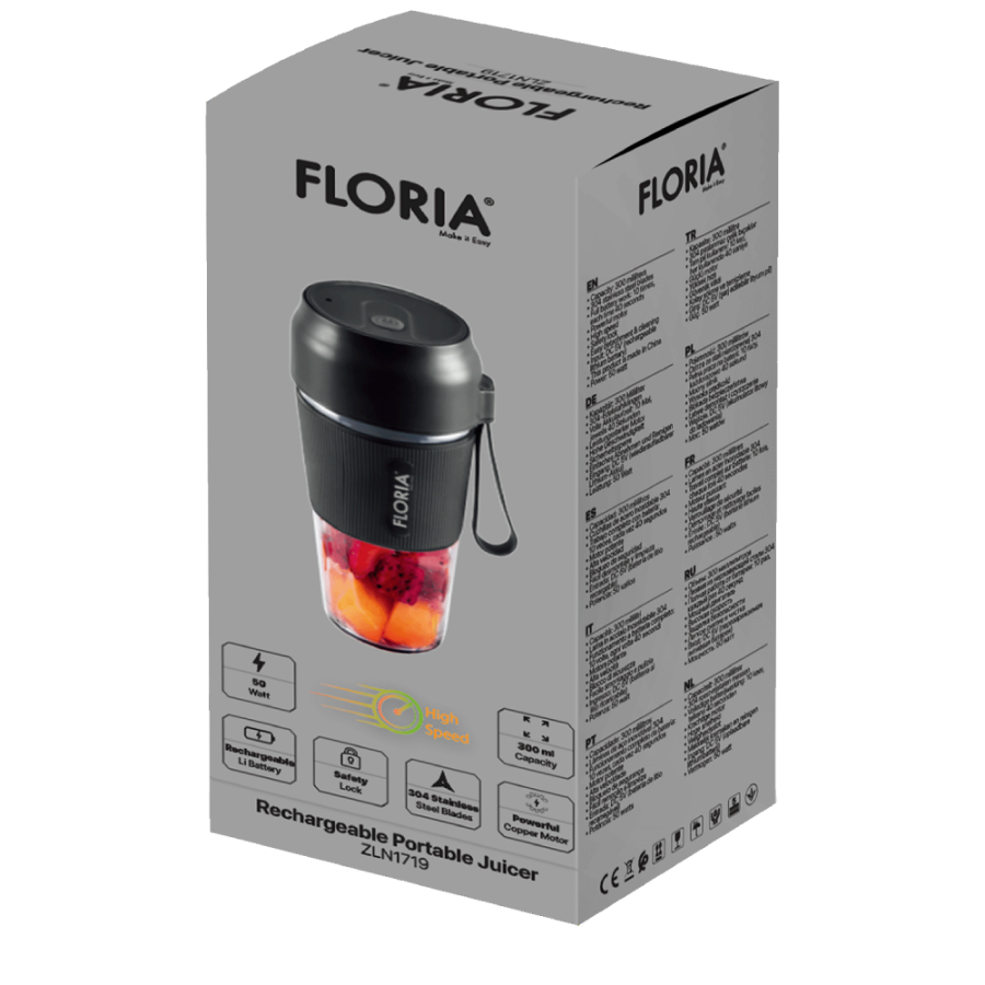 BLENDER BEŽIČNI ZA SMOOTHIE 300ML FLORIA