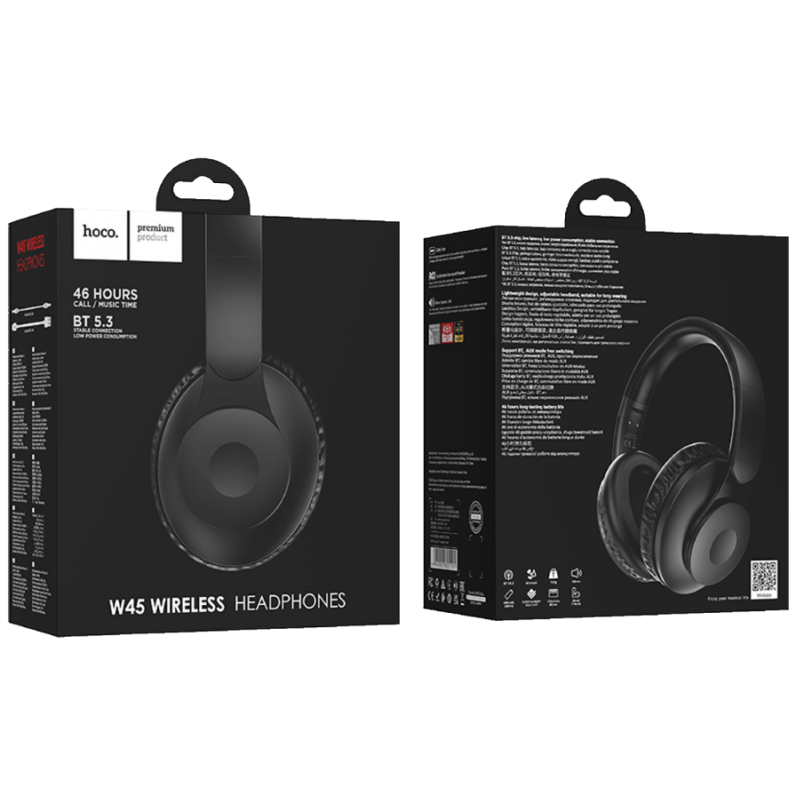 HOCO SLUŠALICE BLUETOOTH W45 ENJOY CRNE