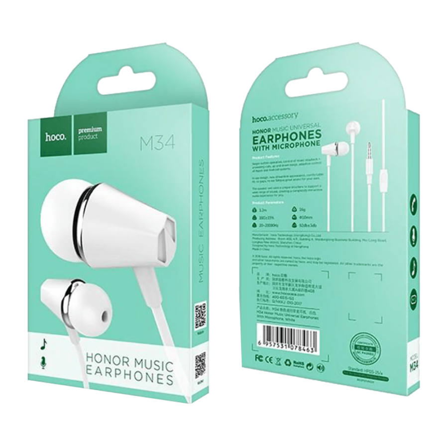 HOCO SLUŠALICE MINI SA MIKROFONOM BIJELE