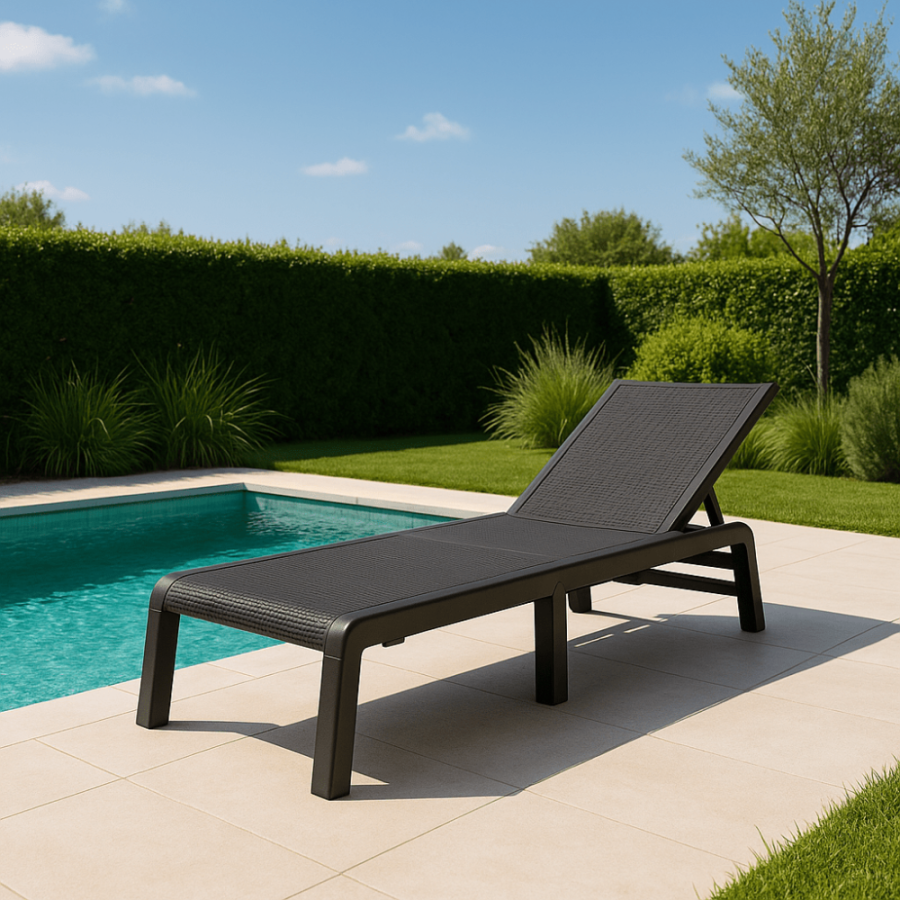 LEŽALJKA ZA PLAŽU 187,50X58X29CM PVC SIVA MALLORCA