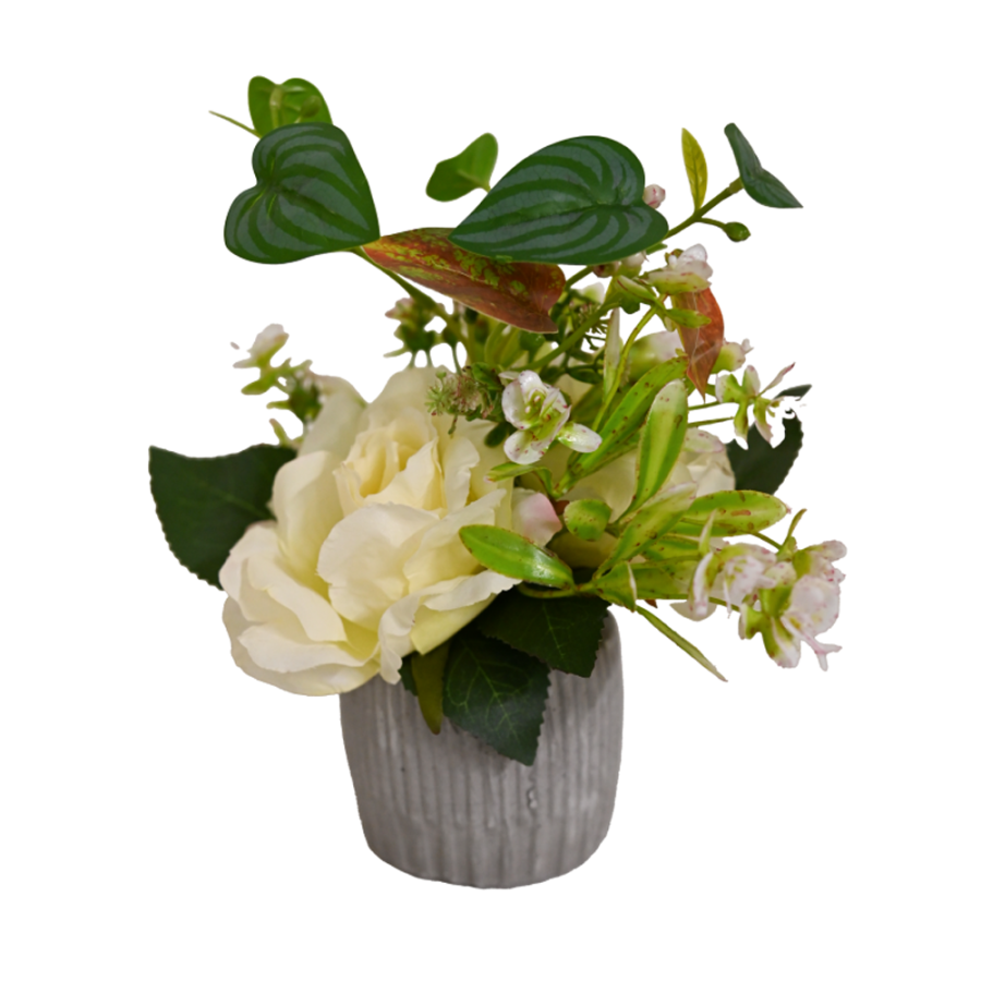 CVIJEĆE UMJETNO U SAKSIJI FI8CM H-25CM MIX CVIJEĆA