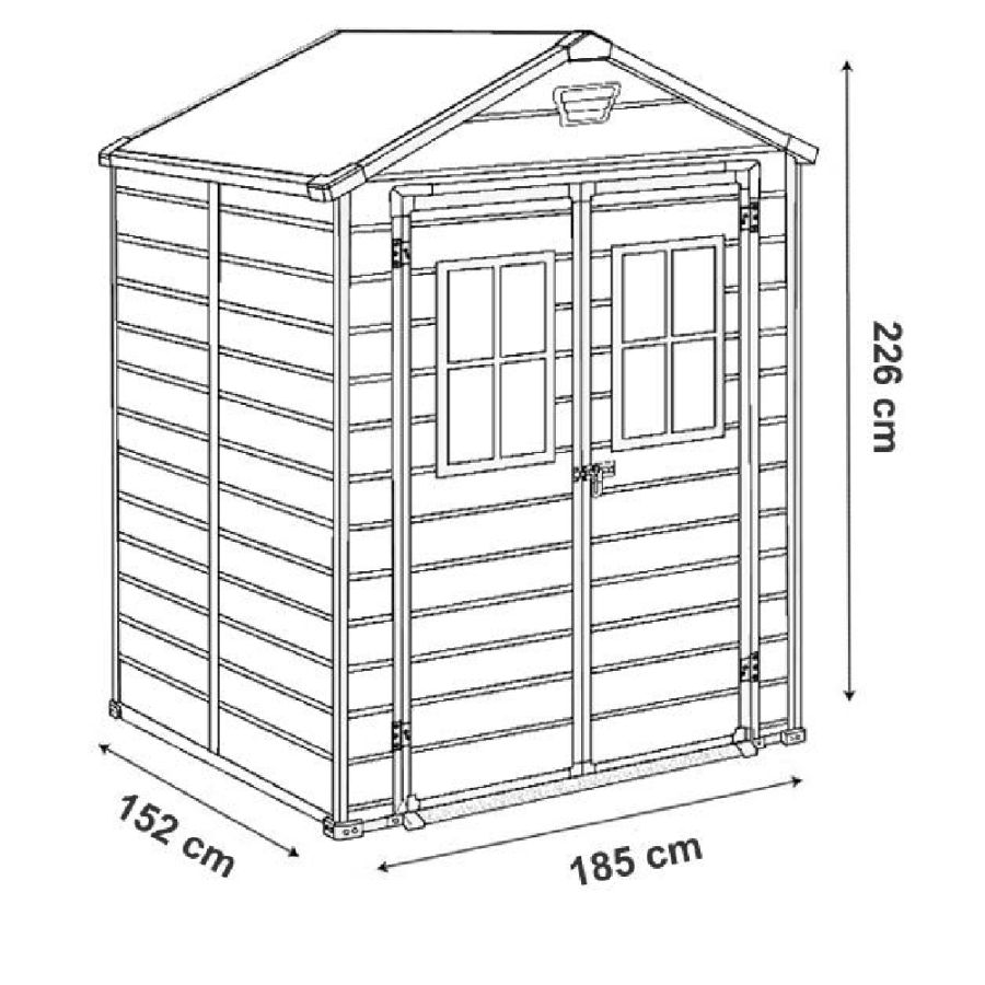 KETER KUĆICA ZA VRT MANOR TAMNO SIVA 2,81m²
