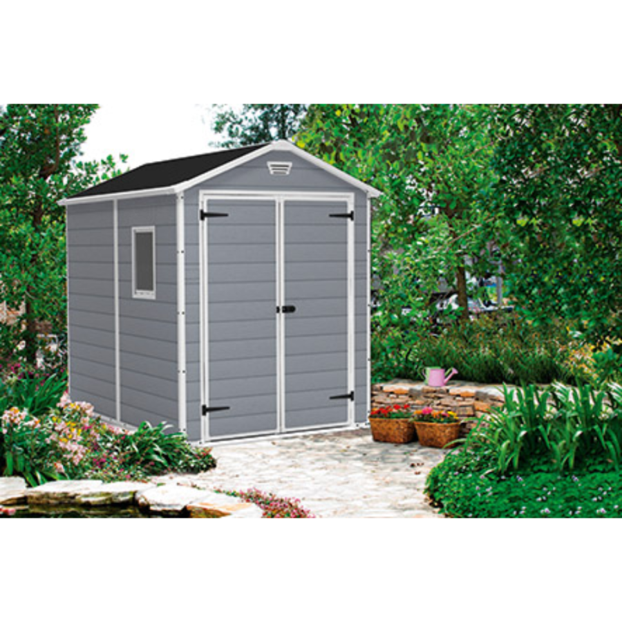 KETER KUĆICA ZA VRT MANOR SIVO BIJELA 4,40m²