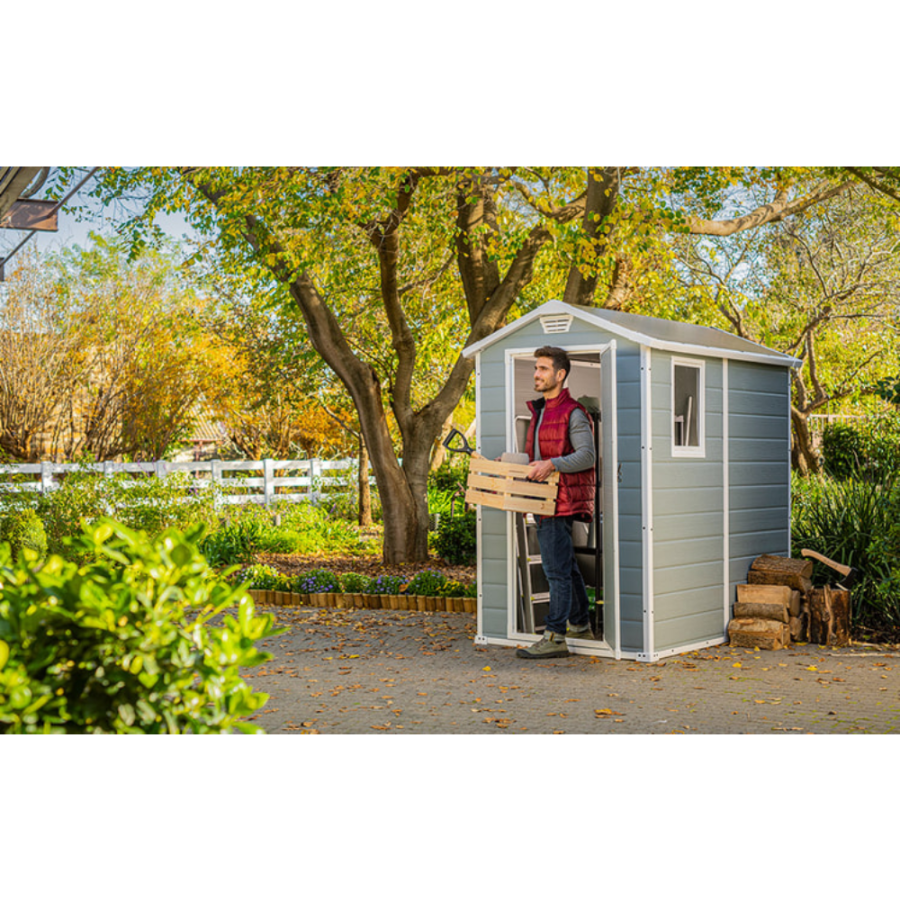 KETER KUĆICA ZA VRT MANOR SIVO BIJELA 2,50 m²