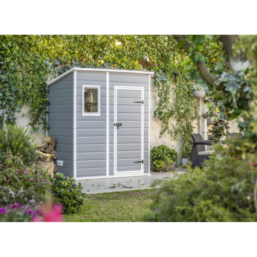 KETER KUĆICA ZA VRT MANOR SIVO BIJELA 2,04m²