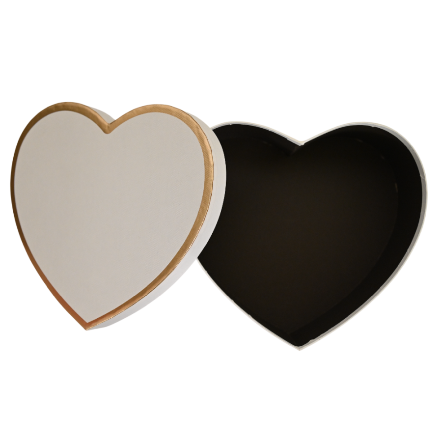 POKLON KUTIJA  19X17X7,5CM SRCE BIJELA