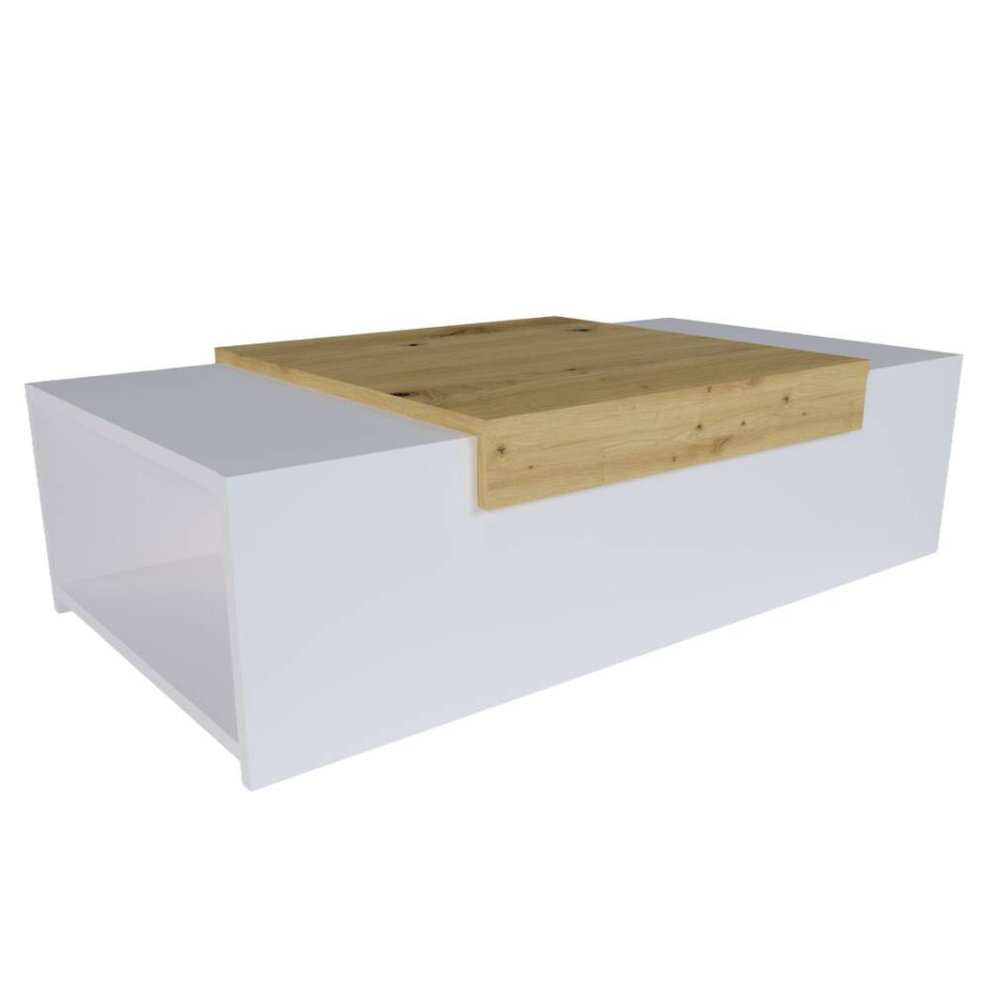 KLUB STO POLO 110X60X31CM BIJELA V.S./ARTISAN HRAST