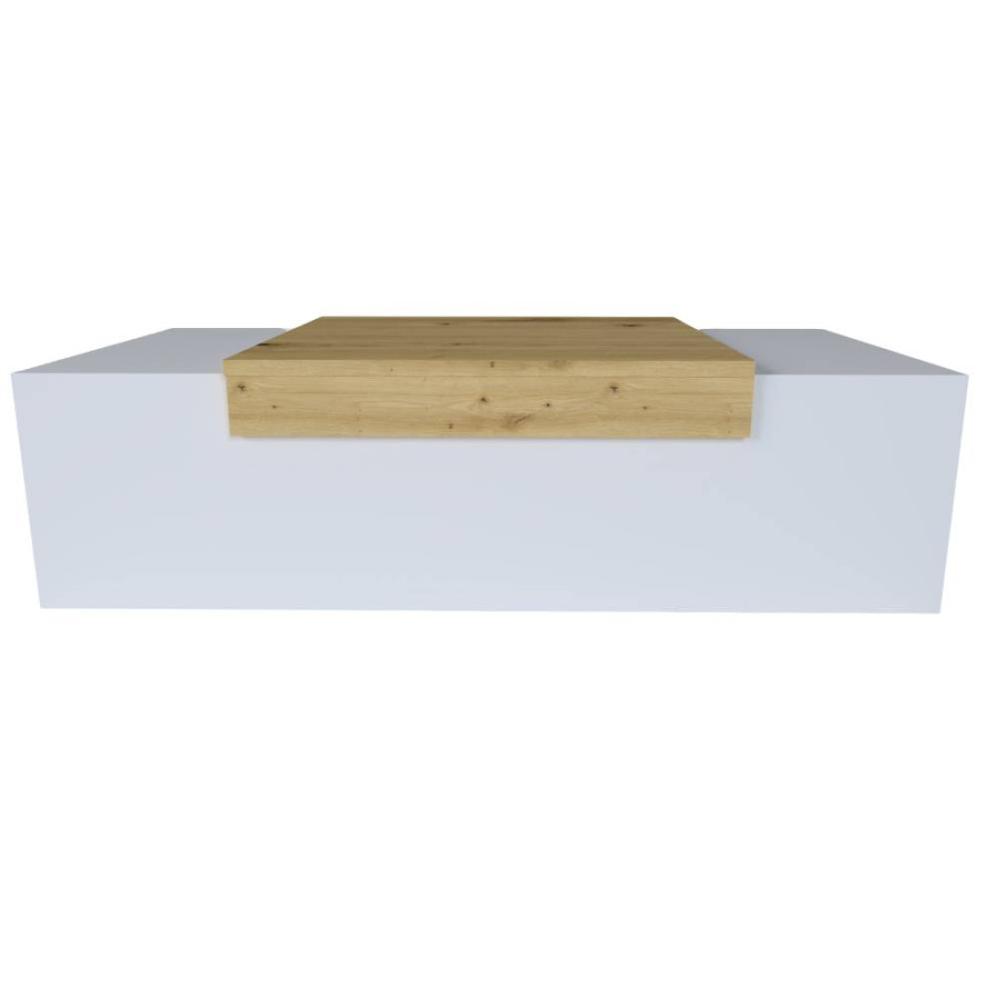 KLUB STO POLO 110X60X31CM BIJELA V.S./ARTISAN HRAST