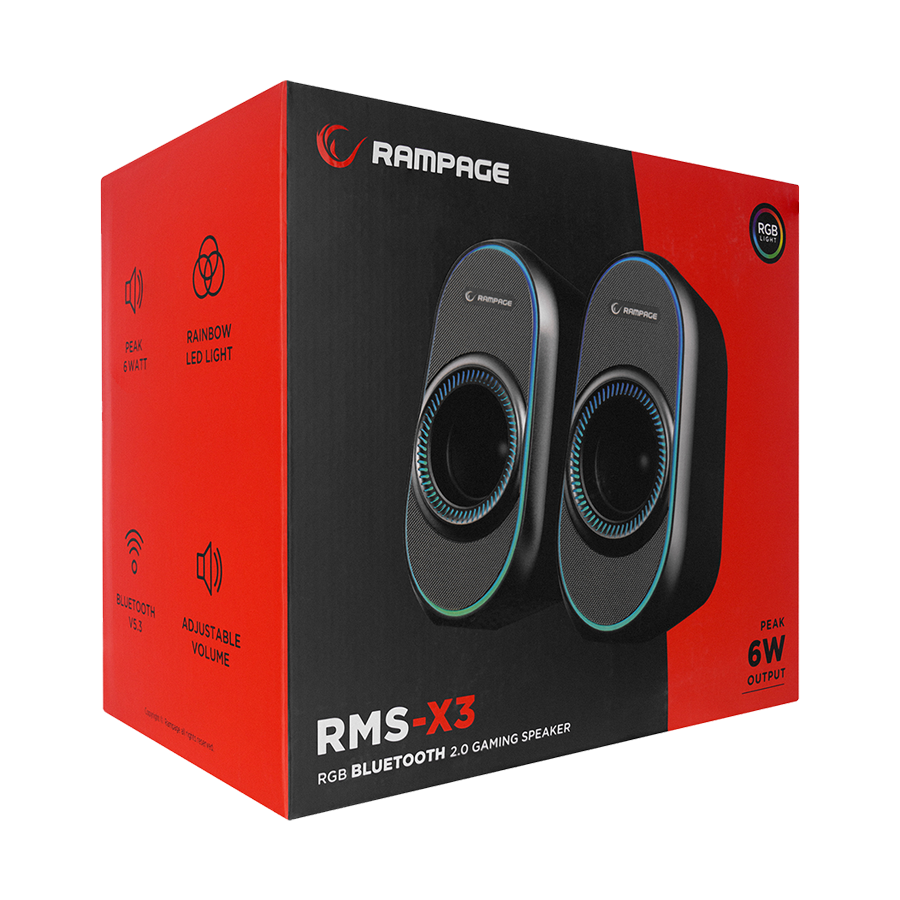 RAMPAGE BLUETOOTH ZVUČNIK 2.0 GAMING BLACK