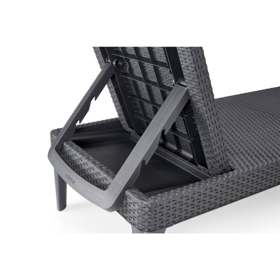 LEŽALJKA 187X58X29CM RATTAN SIVA JAIPUR  ALLIBERT