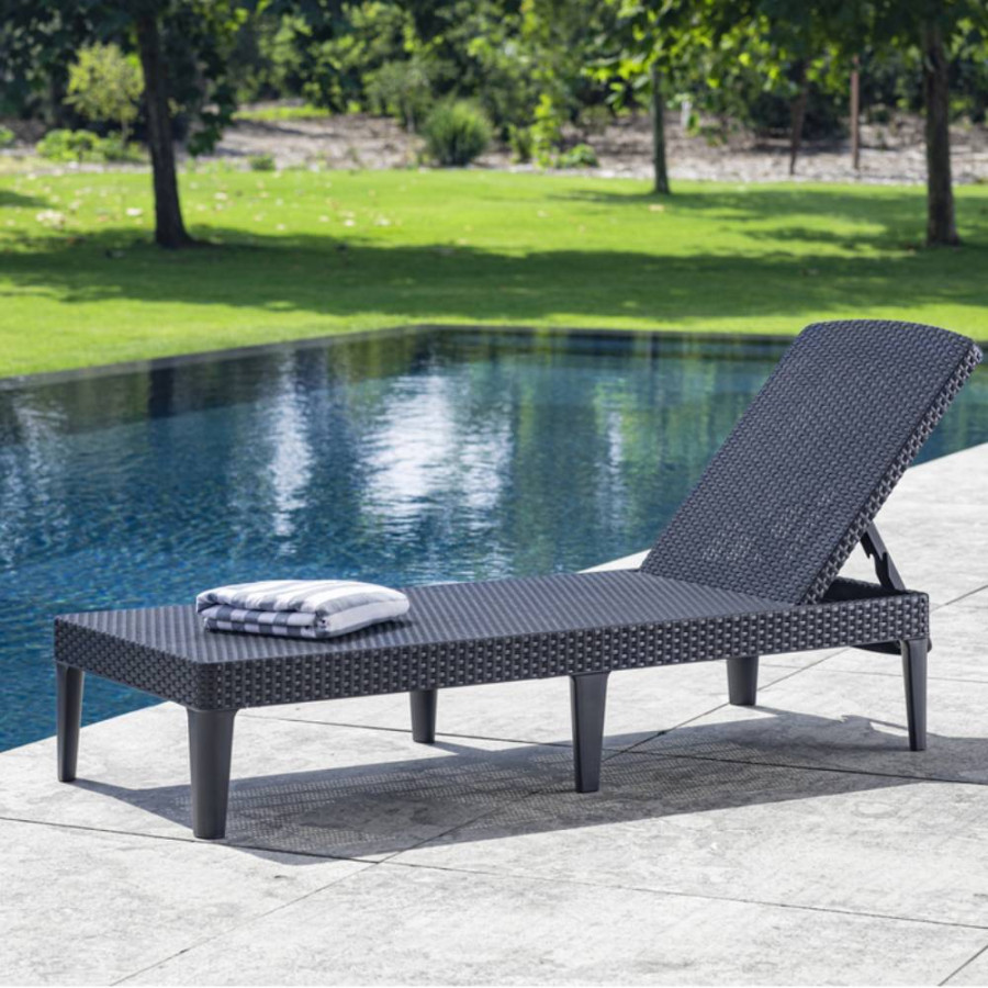 LEŽALJKA 187X58X29CM RATTAN SIVA JAIPUR  ALLIBERT
