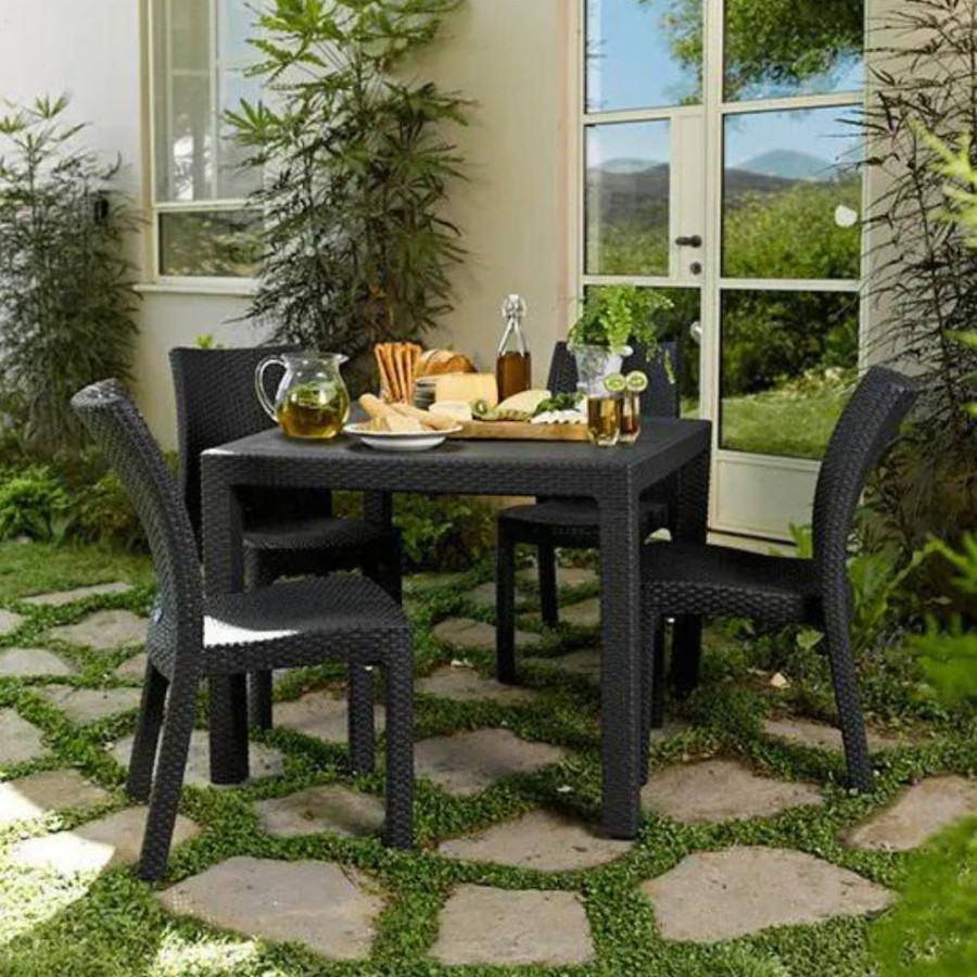STO ZA VRT 95X95X74,5CM SIVI RATTAN QUARTER 255847 KETER WEB