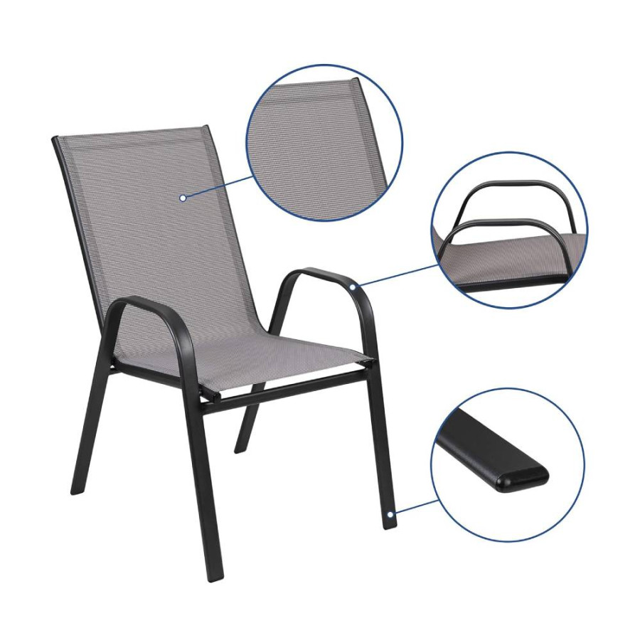 STOLICA ZA VRT 54X70X90CM SIVA ARUBA