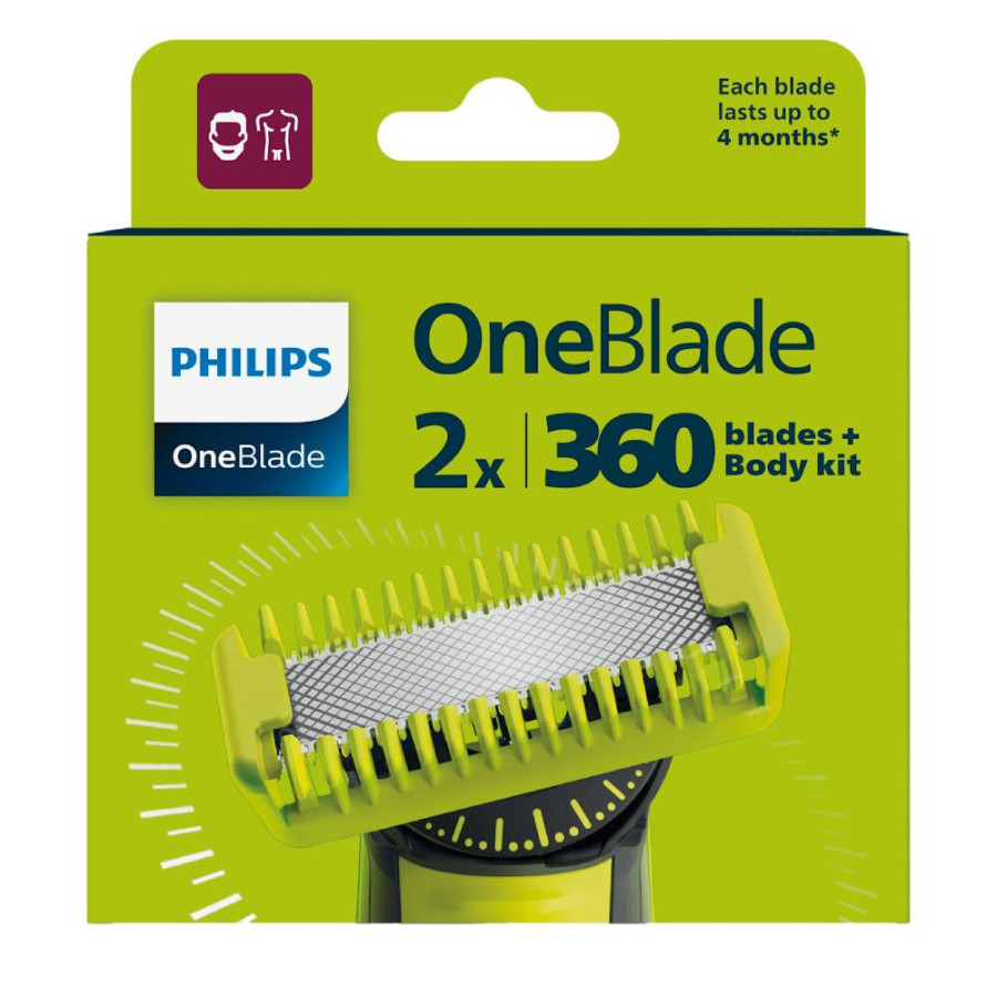 PHILIPS ONE BLADE OŠTRICE ZA APARAT ZA BRIJANJE 2+1 360 FACE&BODY QP624