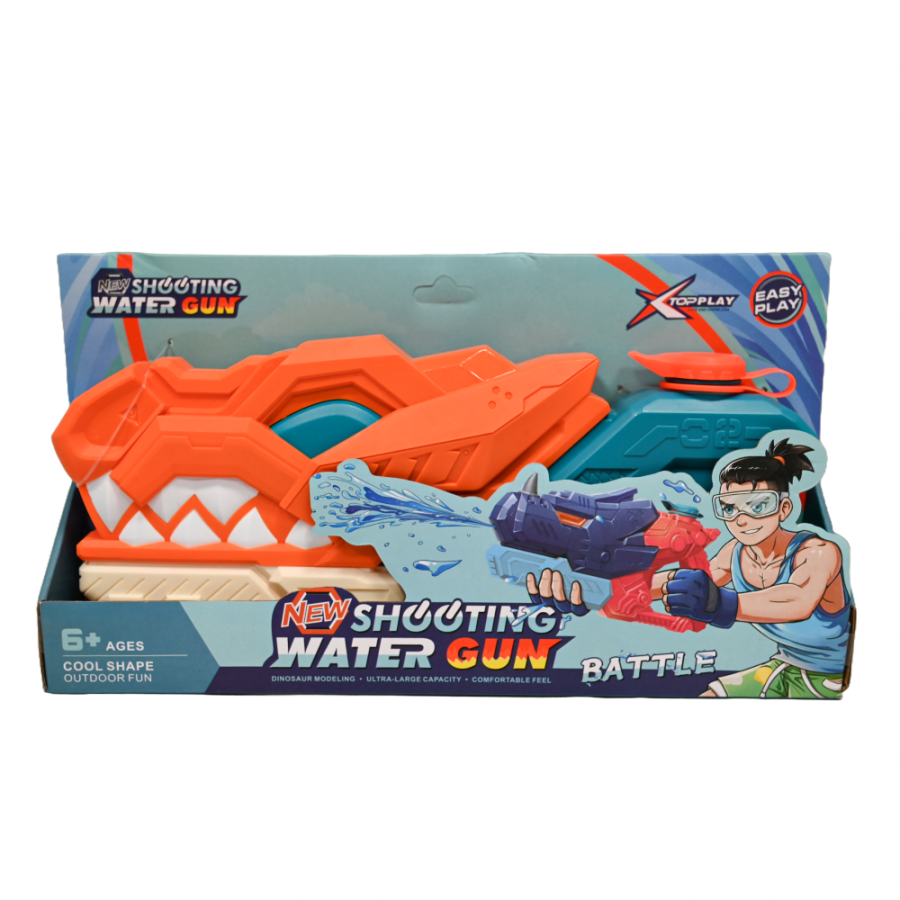IGRAČKA PUŠKA NA VODU 35CM SHARK BLUE/ORANGE