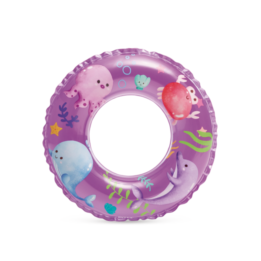 ŠLAUF ZA PLIVANJE TRANSPARENT SEA ANIMALS 61CM