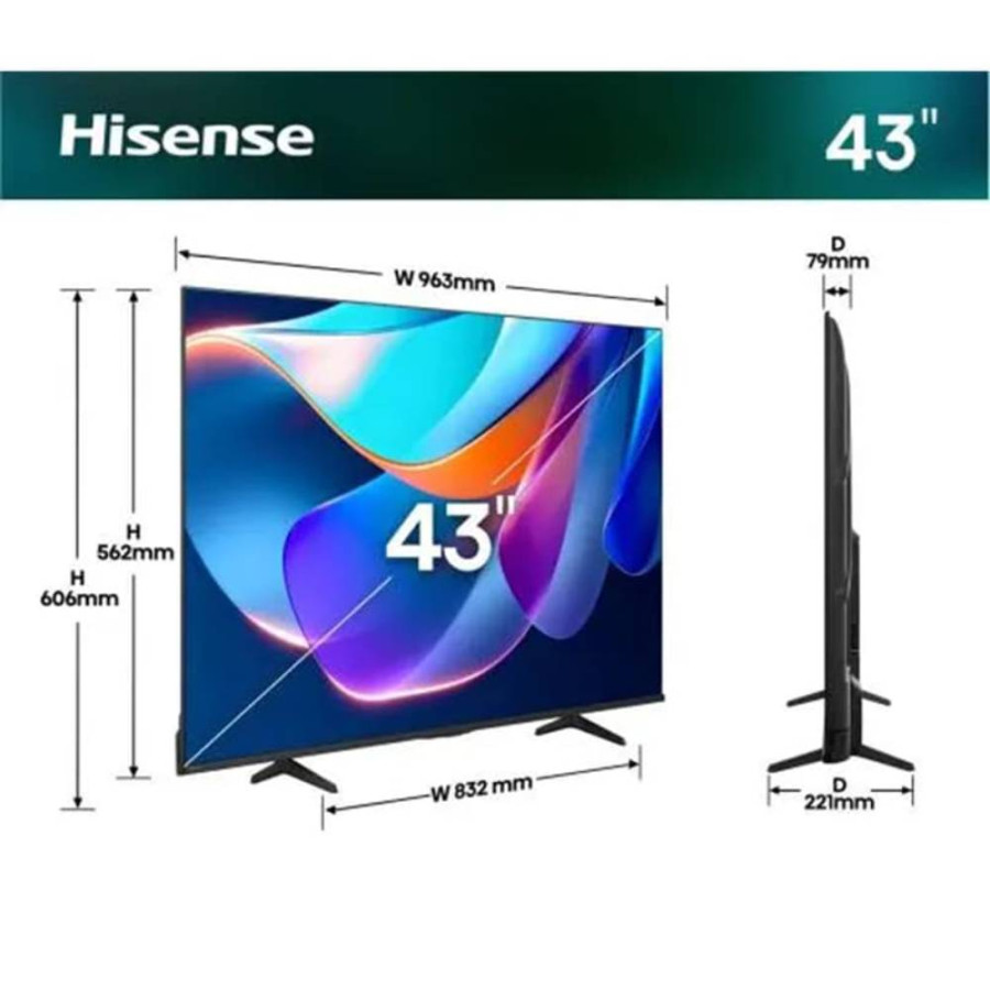HISENSE TV LED 43" 43A6S