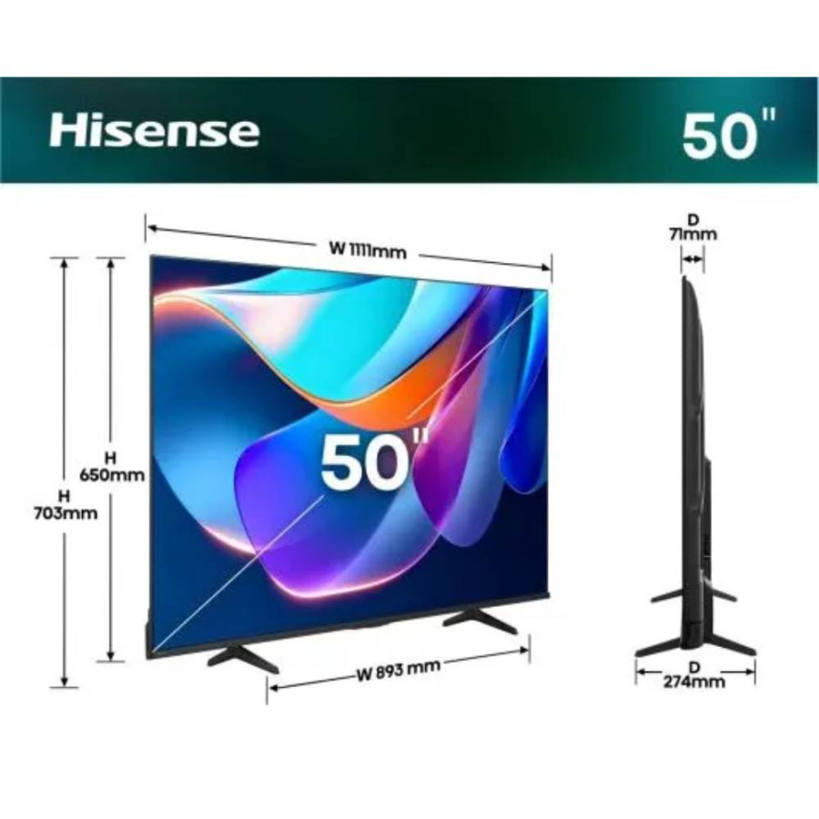 HISENSE TV LED 50" 50A6S