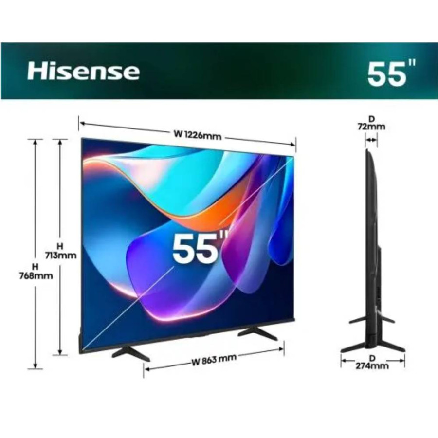 HISENSE TV LED 55" 55A6S