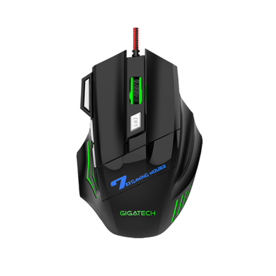 GIGATECH MIŠ OPTIČKI USB GAMING TITANIUM