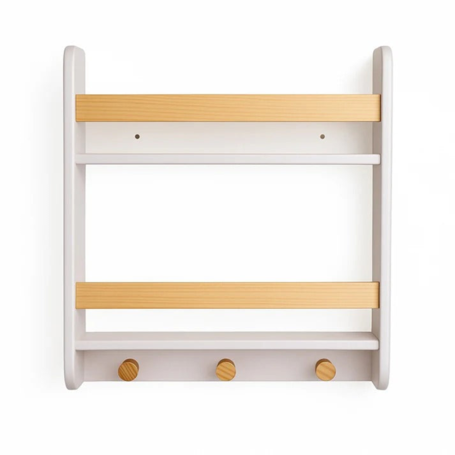 DJEČIJA ZIDNA VJEŠALICA 50X15X60CN MEDIJAPAN/DRVO BIJELA