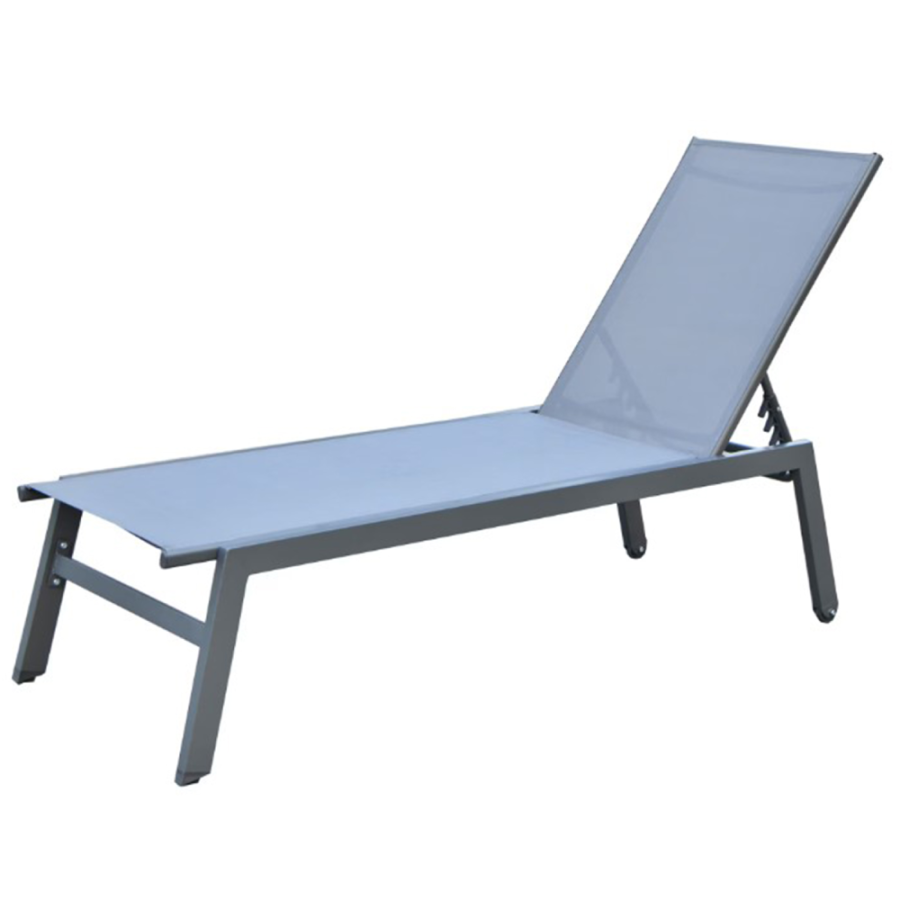 LEŽALJKA ZA VRT 191X60X31CM SIVA ALU PARIS