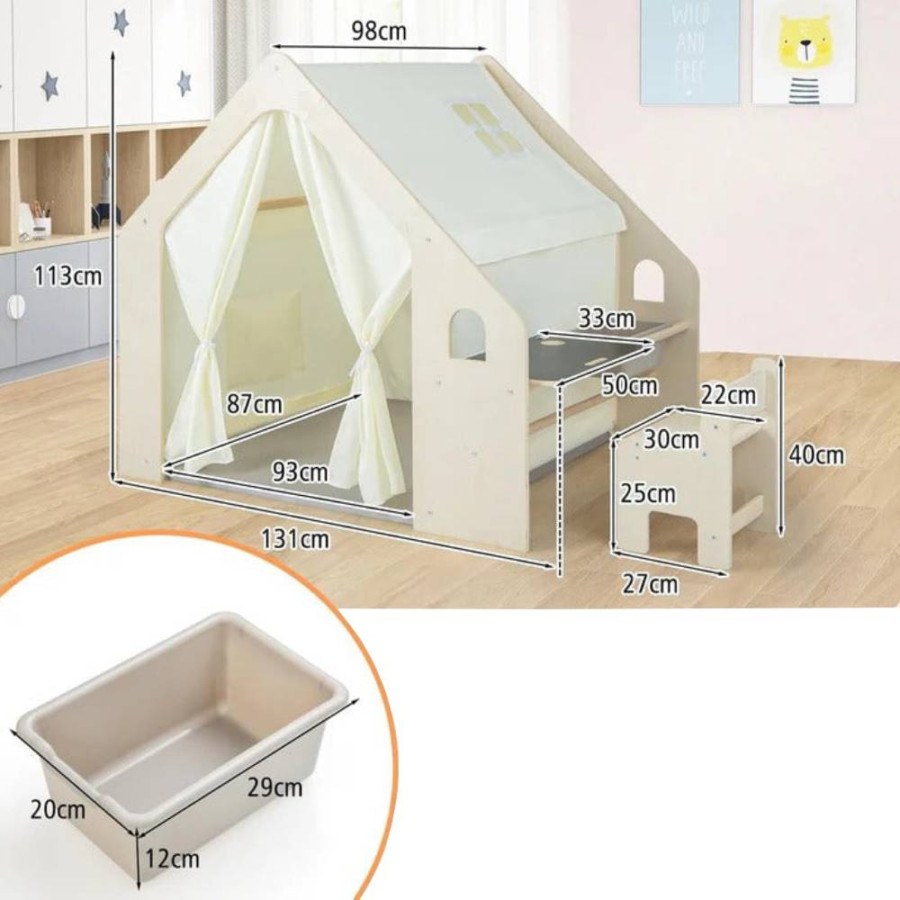 ŠATOR ZA IGRU 6/1 SA DODACIMA BEIGE