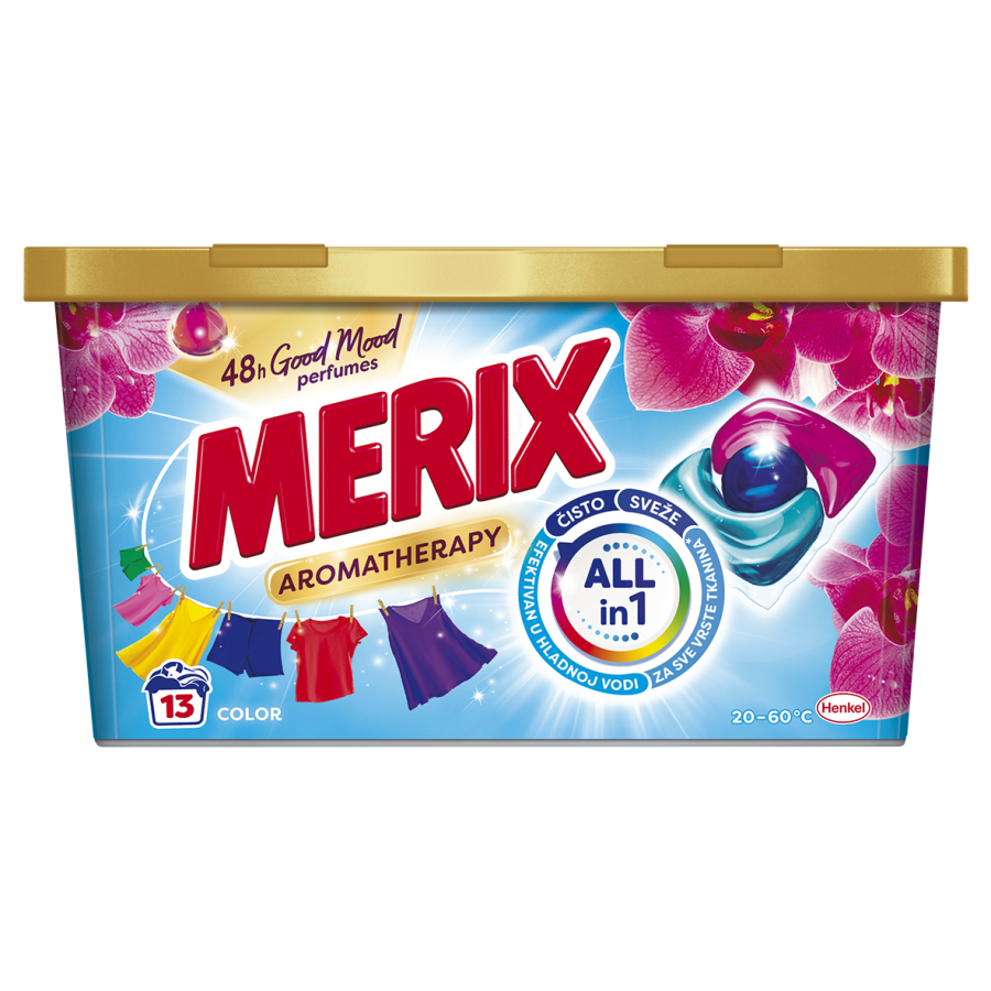 MERIX DETERDŽENT ZA VEŠ U KAPSULAMA 13 KOM ORCHID COLOR