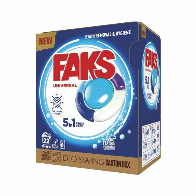 FAKS DETERDŽENT ZA VEŠ U KAPSULAMA 22 KOM UNIVERSAL