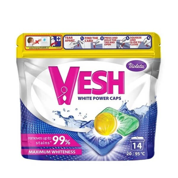 VESH DETERDŽENT ZA VEŠ U KAPSULAMA 14 KOM WHITE