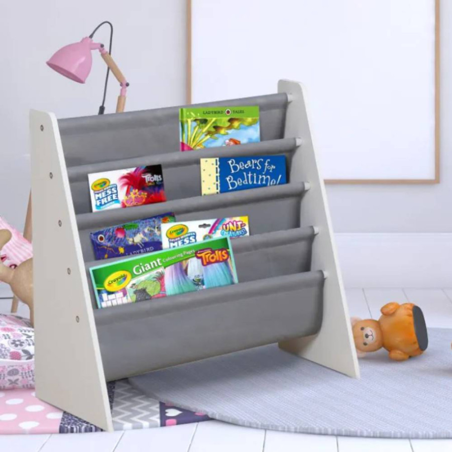 KINDER HOME DJEČIJA POLICA ZA KNJIGE 5 62,7X28X60 SIVA