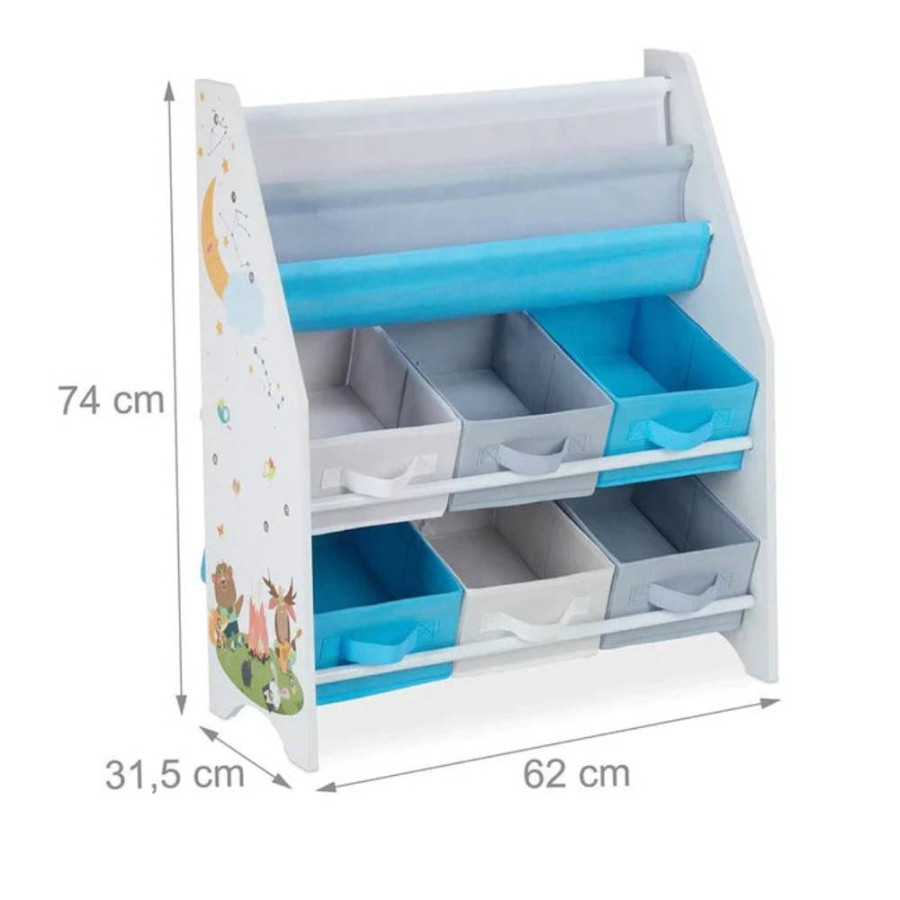 DJEČIJA POLICA SA KUTIJAMA ZA ODLAGANJE 62.3x31.5x74