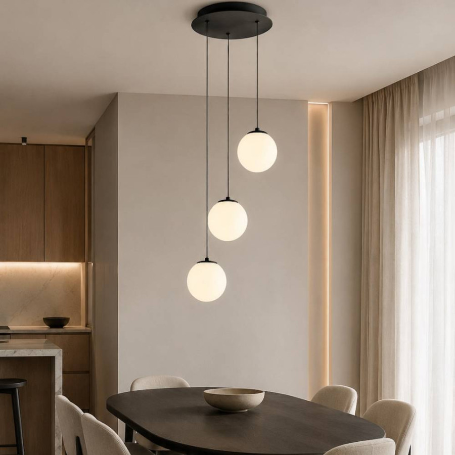 LUSTER 3/1 CAROLINE 3XG9 OPAL GLASS
